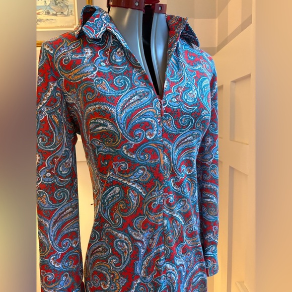 Vintage Paisley Dress Size 14 - Picture 7 of 7